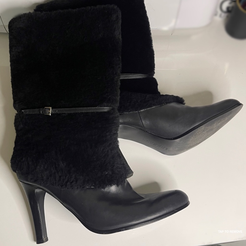 Ralph Lauren women fur boots